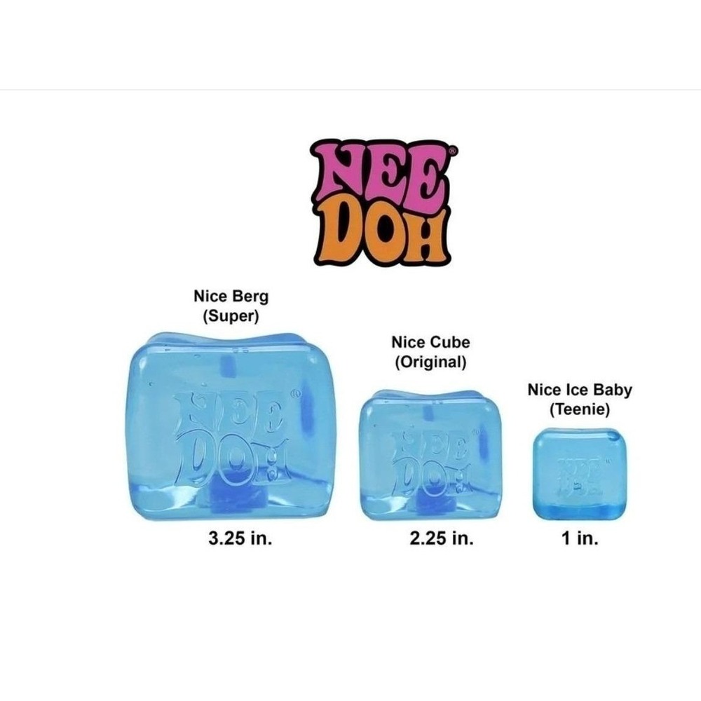 PINK -NIB TEENIE NeeDoh Nice Ice BABY-Small Cube Fidget Squish Toy - Picture 3 of 3
